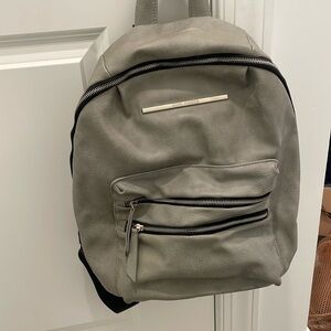 Steve Madden grey leather backpack